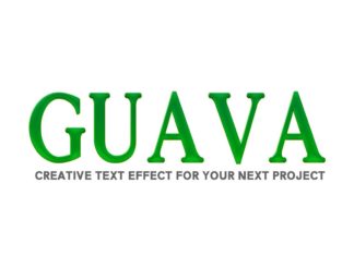 Free Guava PSD Text Effect