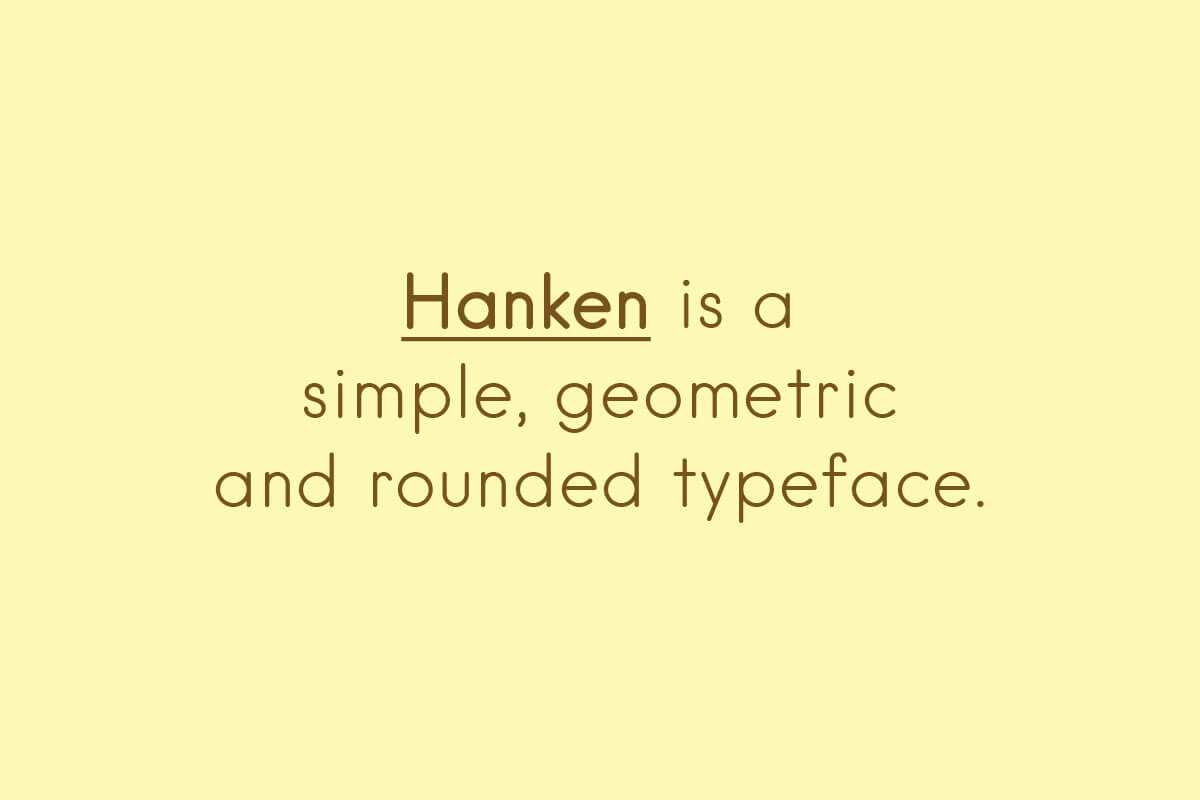 Free Hanken Sans Serif Typeface