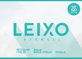 Free Leixo Stencil Font