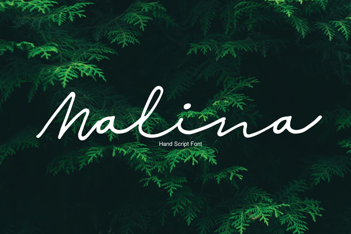 Free Malina Hand Script Font