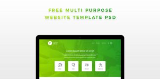 Free Multi Purpose Website Template PSD