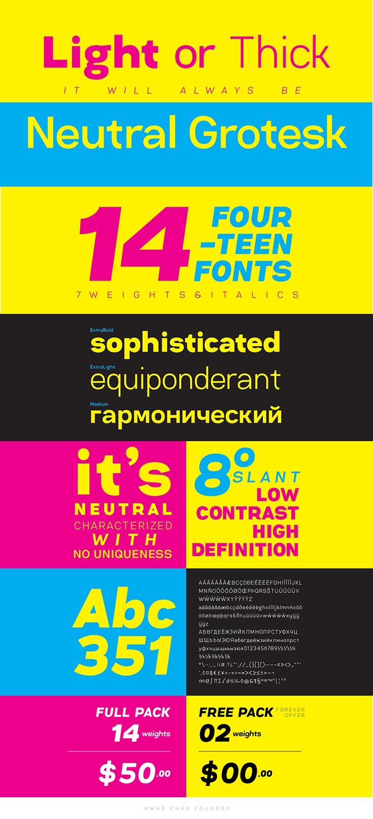 Free Neutral Grotesk Typeface