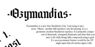 Free Ozymandias Blackletter Font