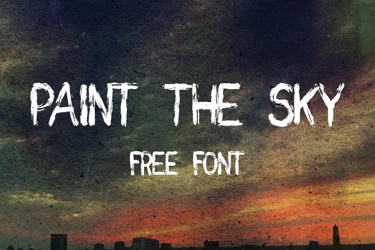 Free Paint Sky Brush Font
