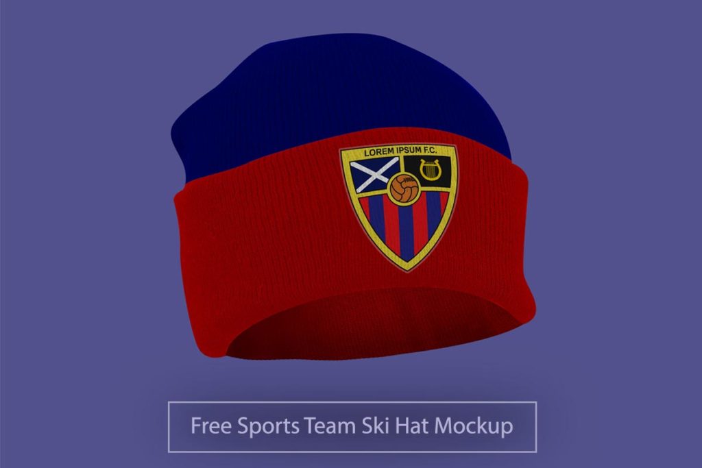 Download Free Sports Team Ski Hat Mockup PSD ~ Creativetacos