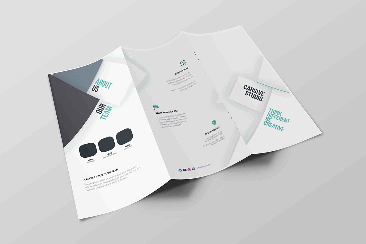 Free Tri-Fold Brochure PSD Template