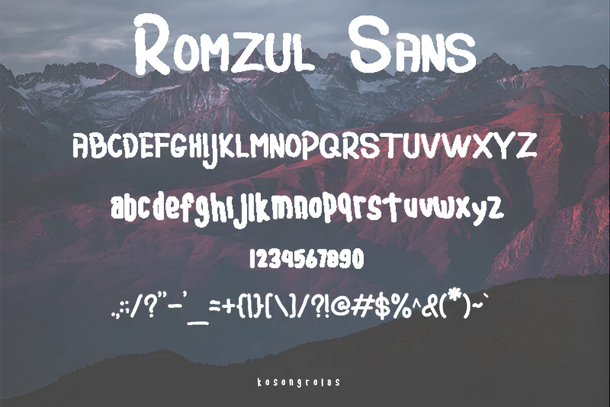 Romzul Sans Serif Font Preview 4