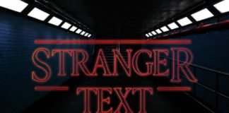Free Stranger Things PSD Text Style