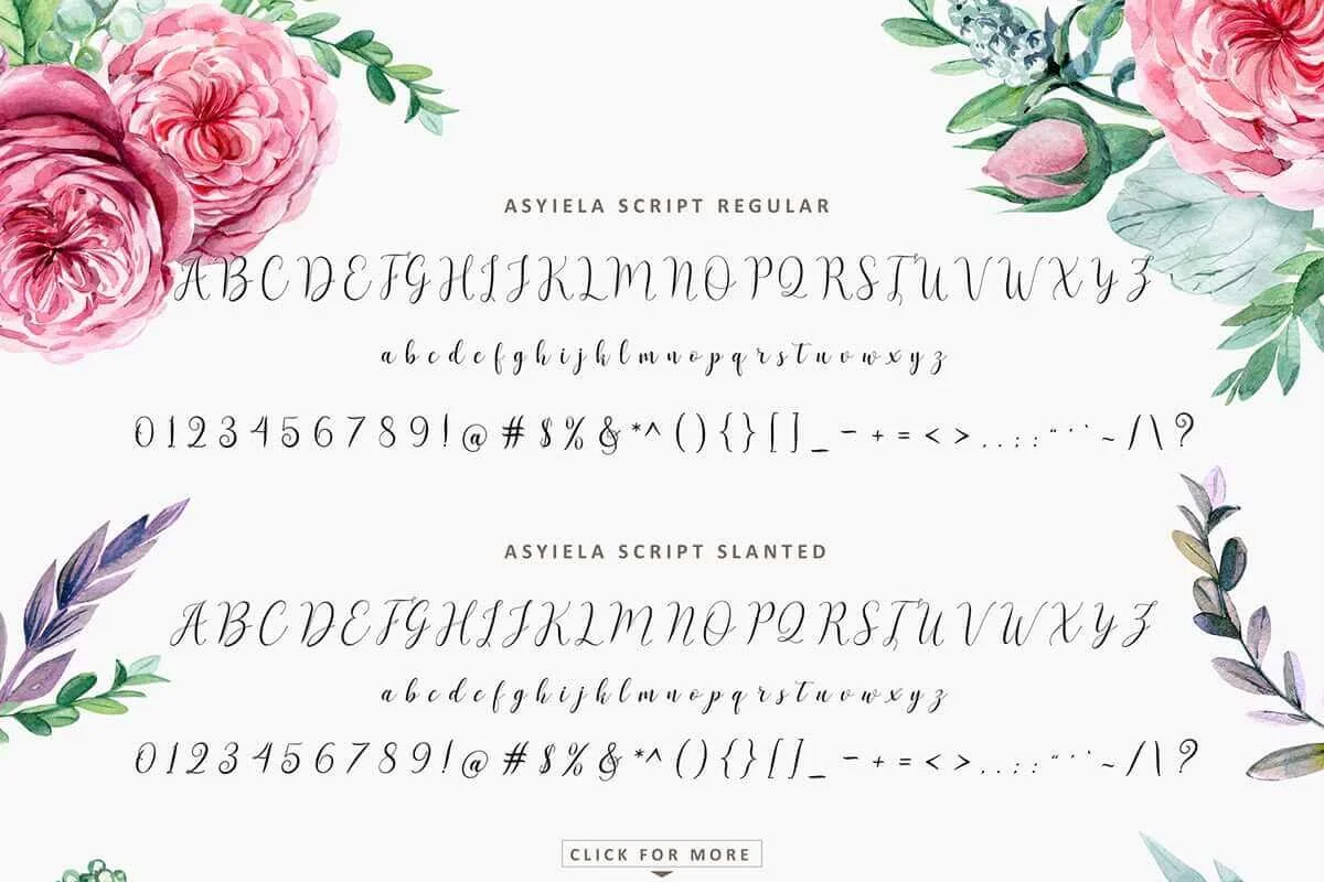 Asyiela Script Font Preview 8