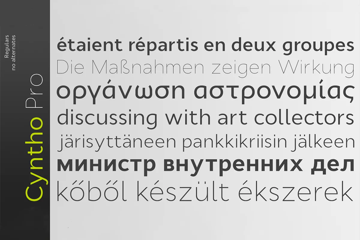 Cyntho Pro Sans Serif Typeface Preview 3