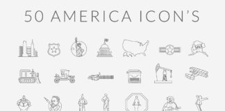 Free 50 America Set Vector Icons