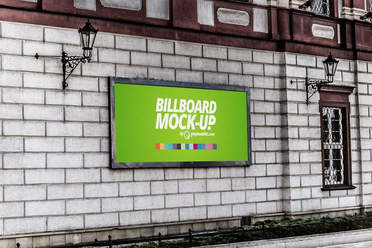 Free Billboard Poster Mockup Ver. 2