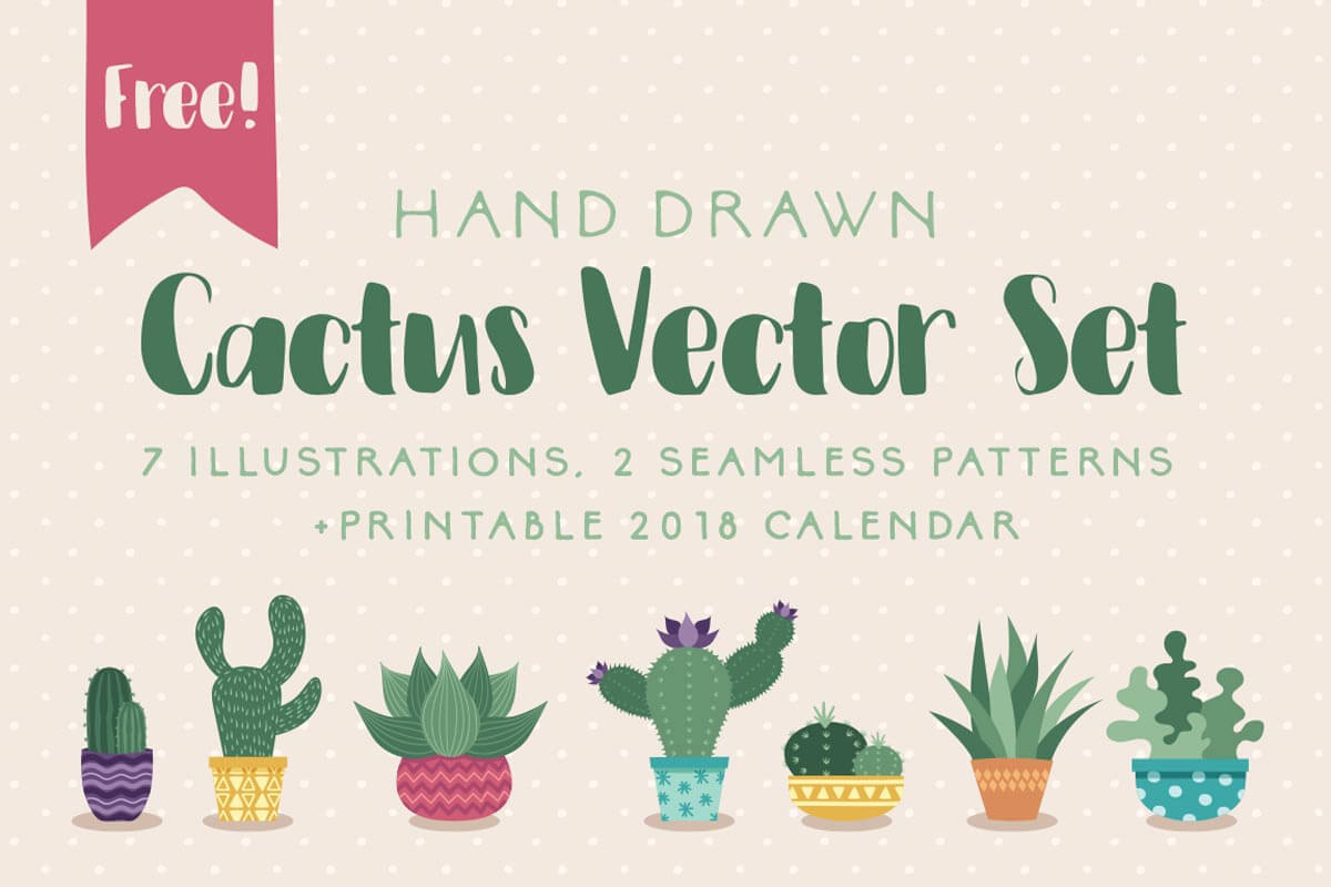 Free Cactus Vector Set