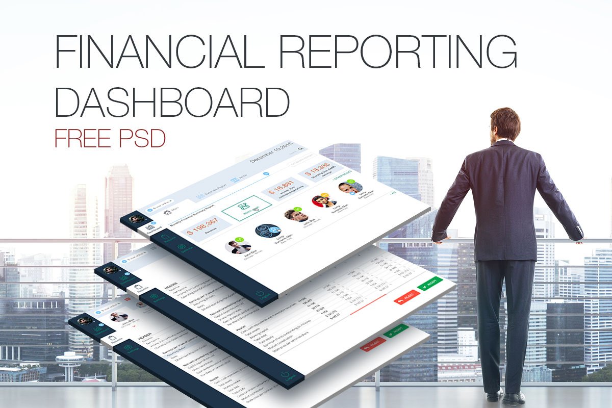 Free Financial Reporting Dashboard PSD