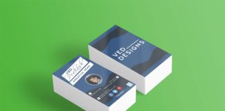Free Flat Business Card Mockup