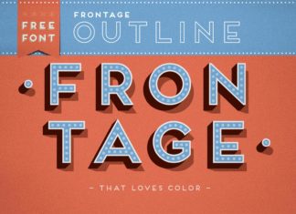 Free Frontage Outline Display Font