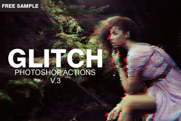 Glitch Photoshop PSD Template V 3 - Free Download