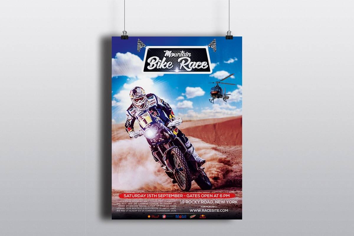 Free Motorcycle Racing Flyer