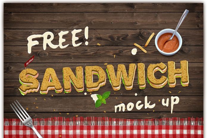 Free Sandwich Text Mockup