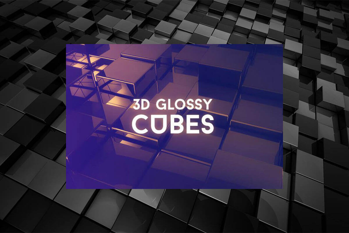 Free 3D Glossy Cubes Background Pack