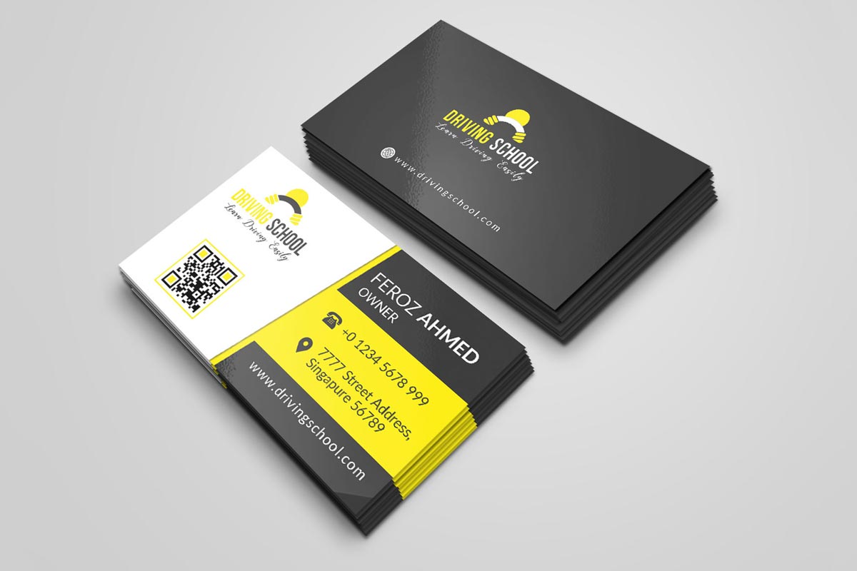 Free Driving School Business Card Psd Template Creativetacos