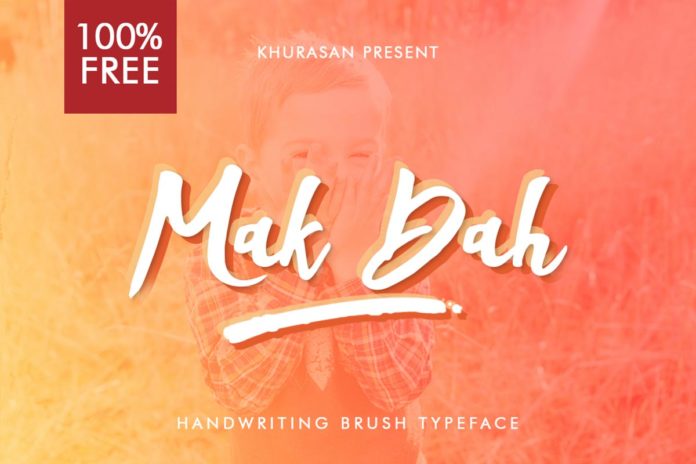 Free Mak Dah Brush Script Font
