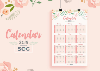 Free One Page 2018 Printable Wall Calendar Template