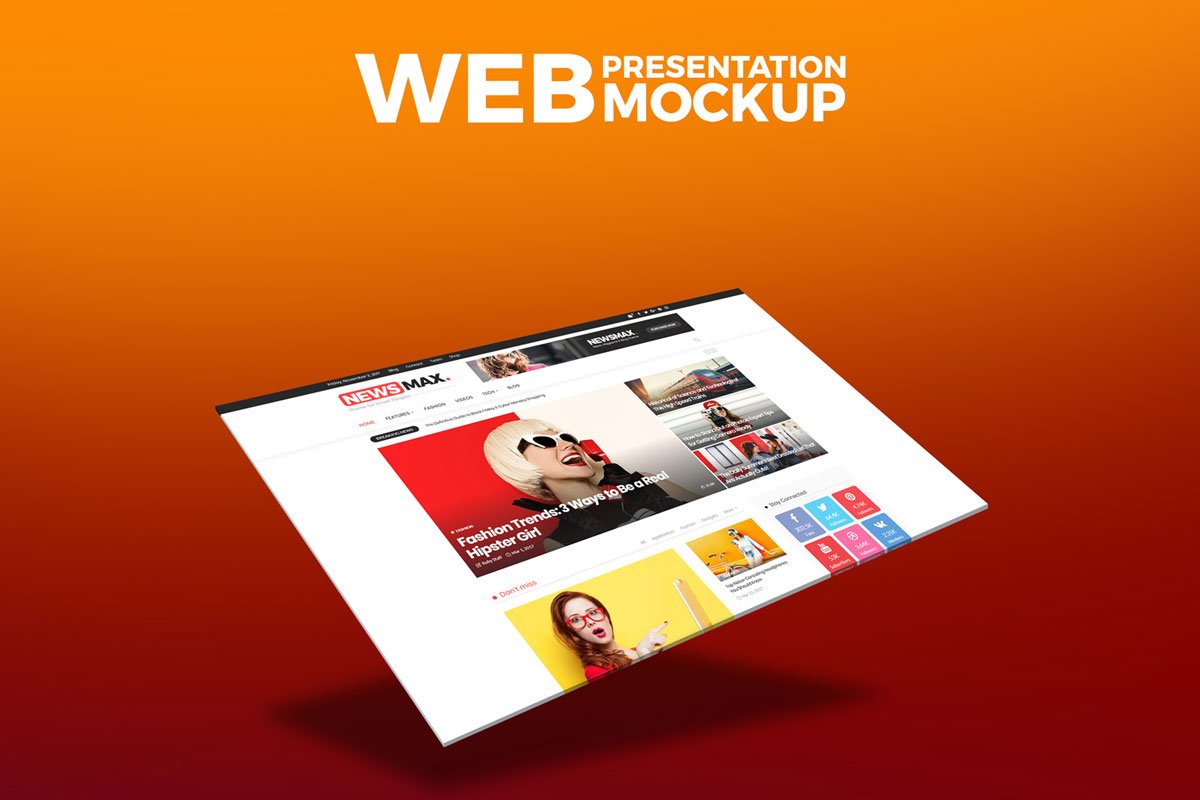 Free Web Presentation Mockup