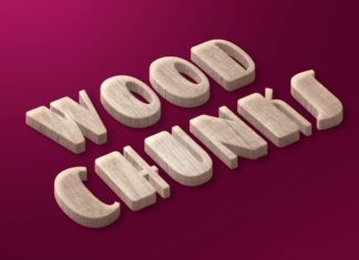 Free Wood Chunks Text Effect