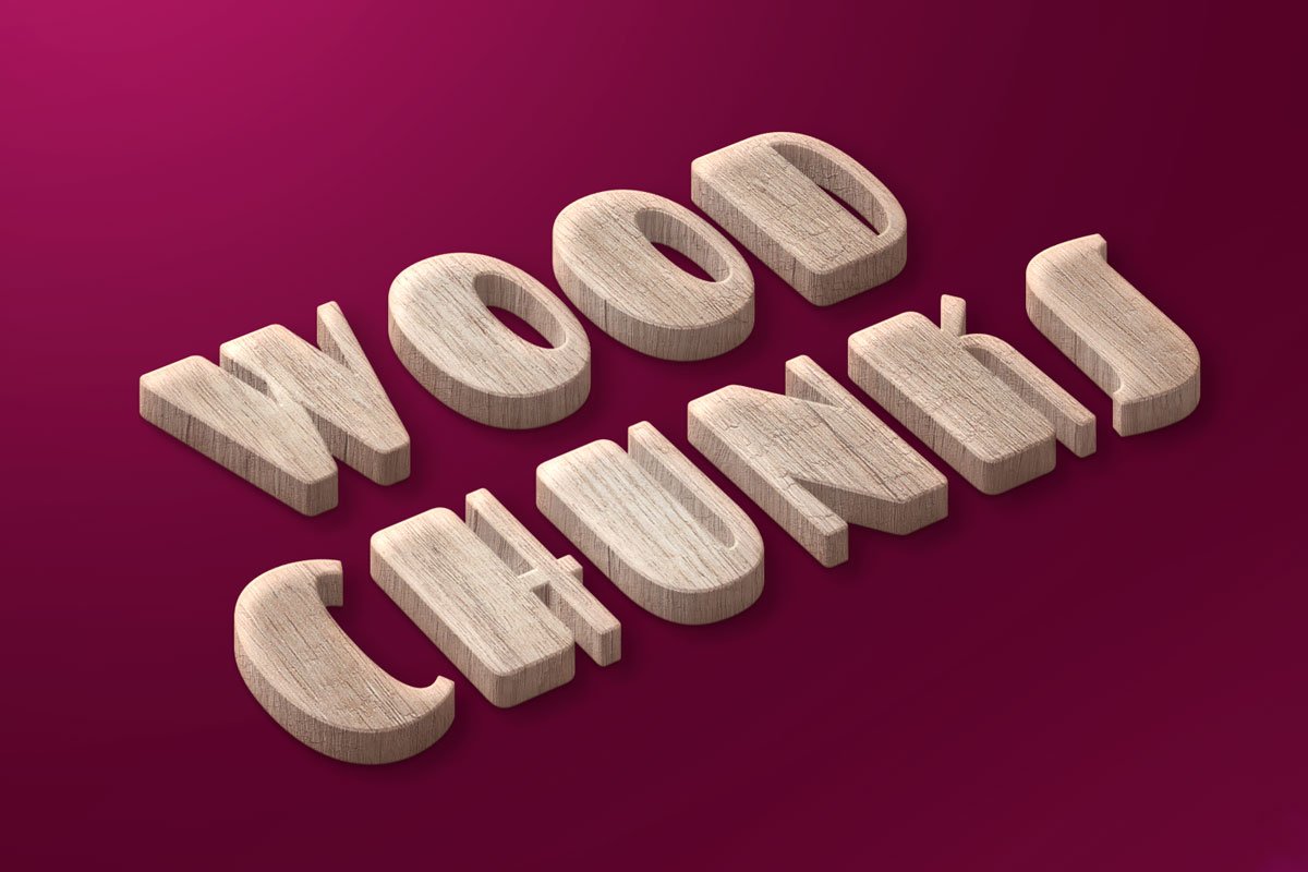 Free Wood Chunks Text Effect