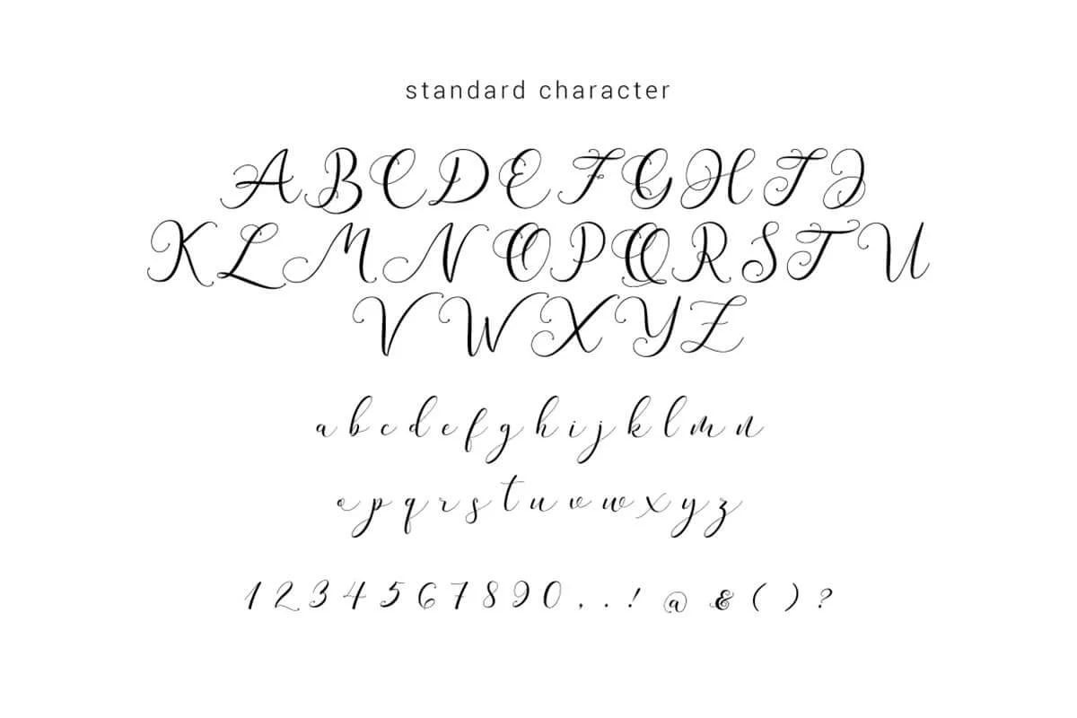 Andieny Script Font Preview 4