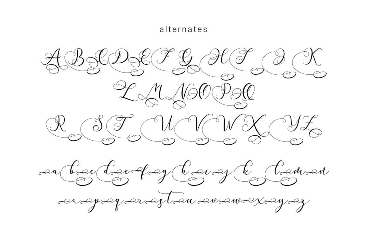 Andieny Script Font Preview 5