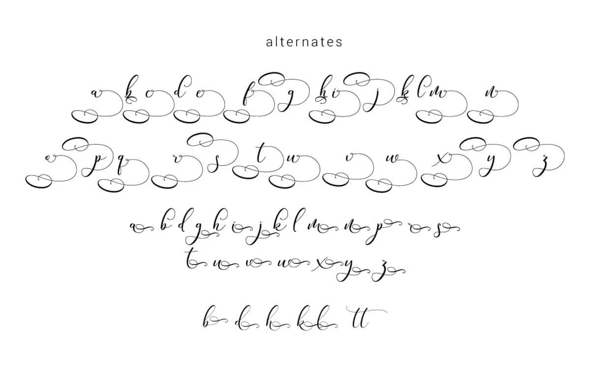 Andieny Script Font Preview 7