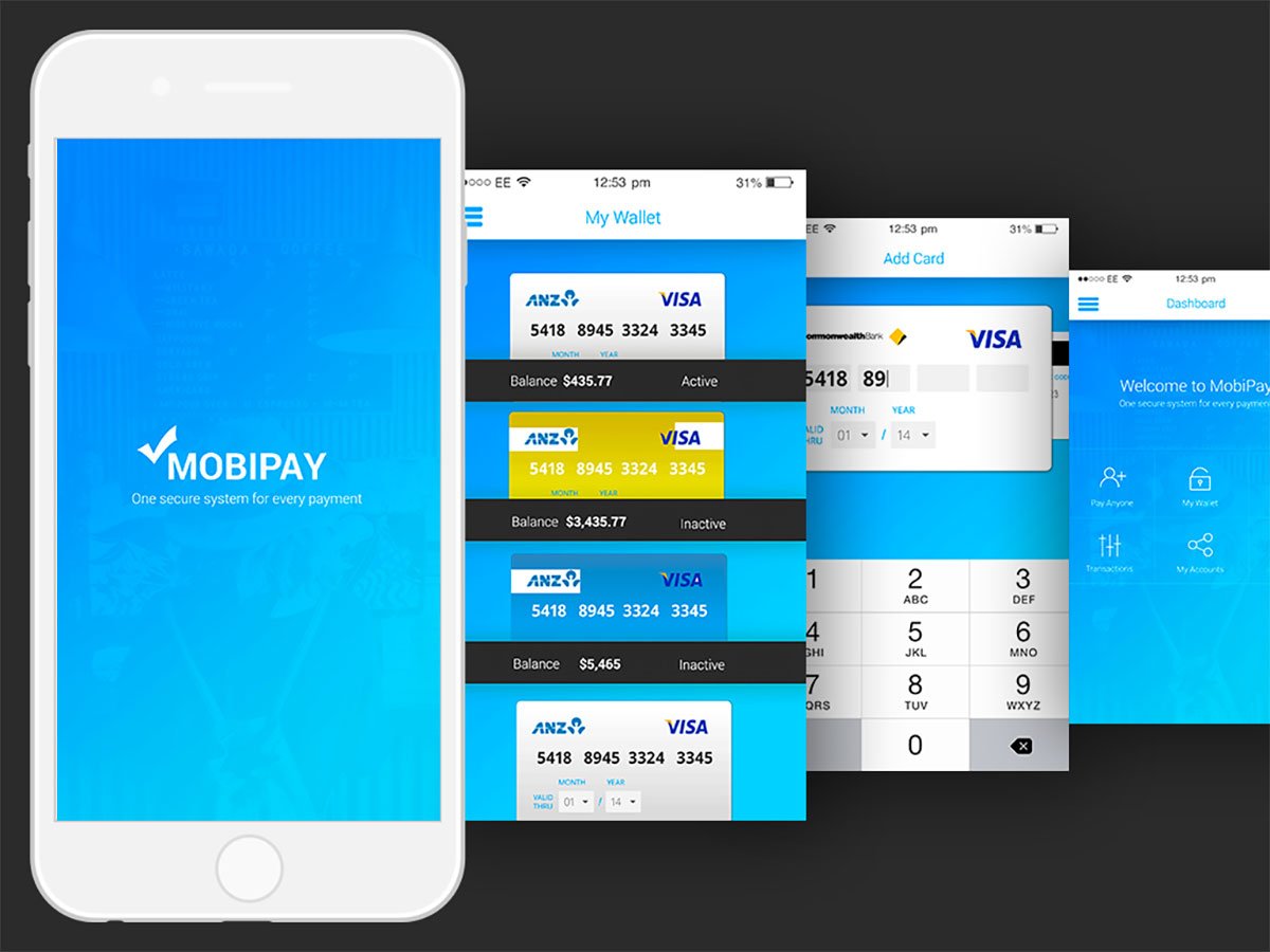 Free Bank Payment Mobile App PSD