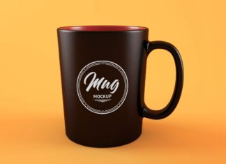 Free Clean Coffee Mug Mockup
