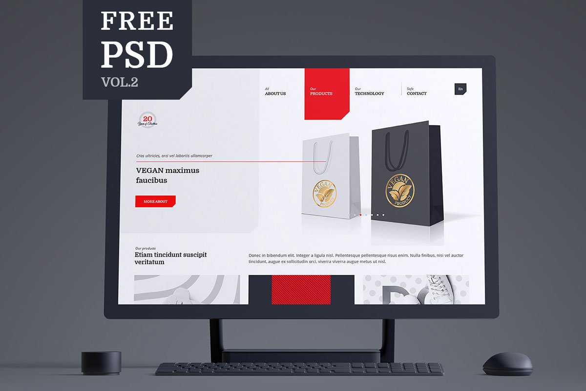 Free Multipurpose PSD Template Vol. 2