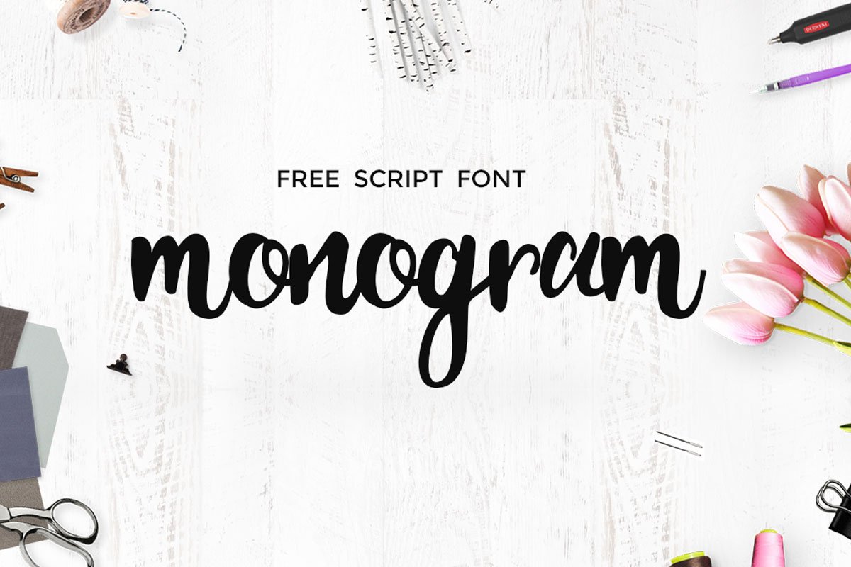 Free Monogram Script Font