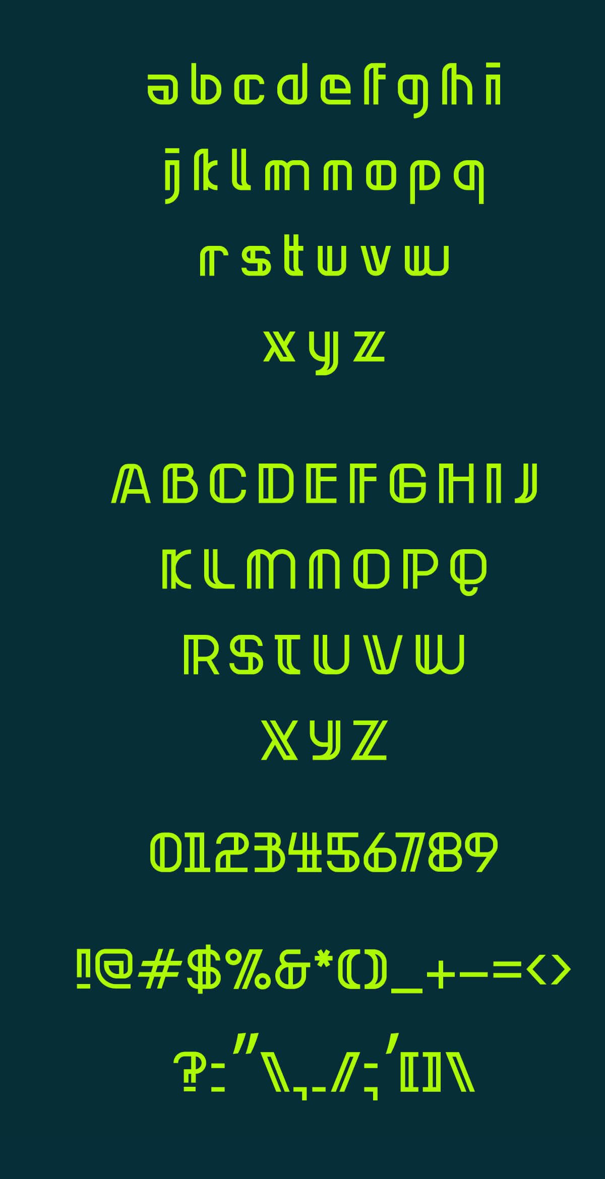 Free Neonclipper Art Deco Typeface