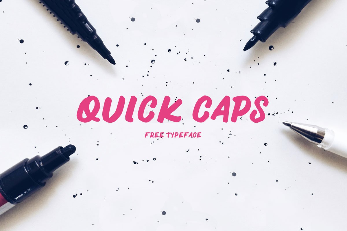 Free Quick Caps Handwritten Font