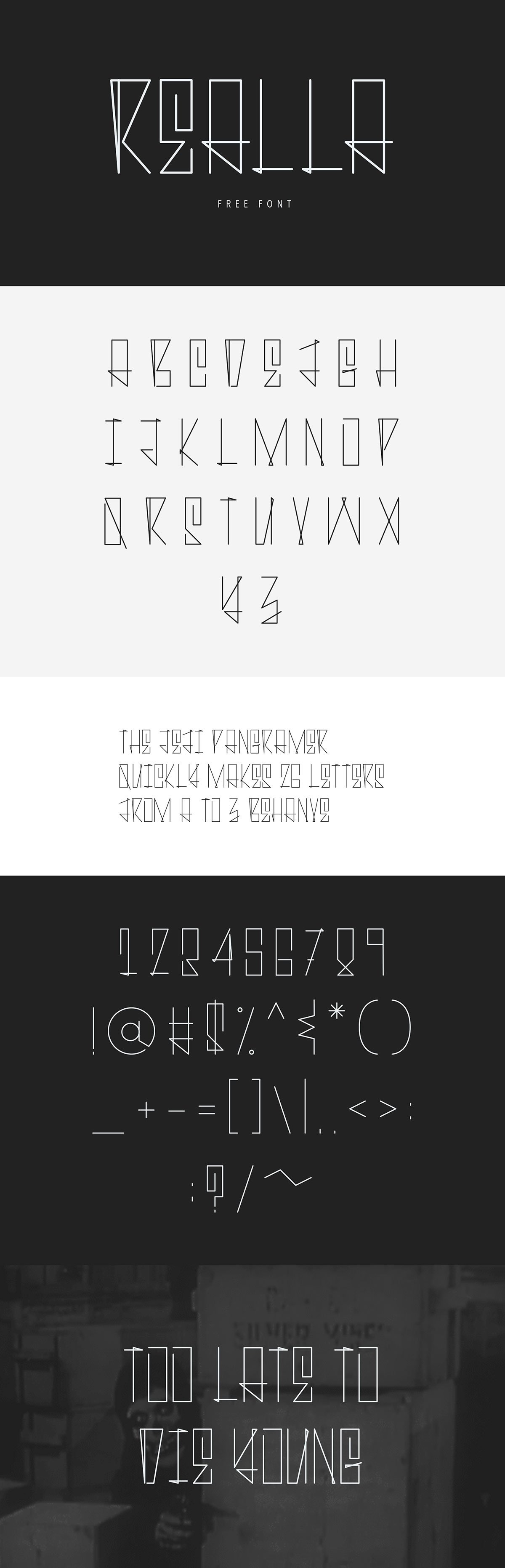 Free Realla Geometric Font