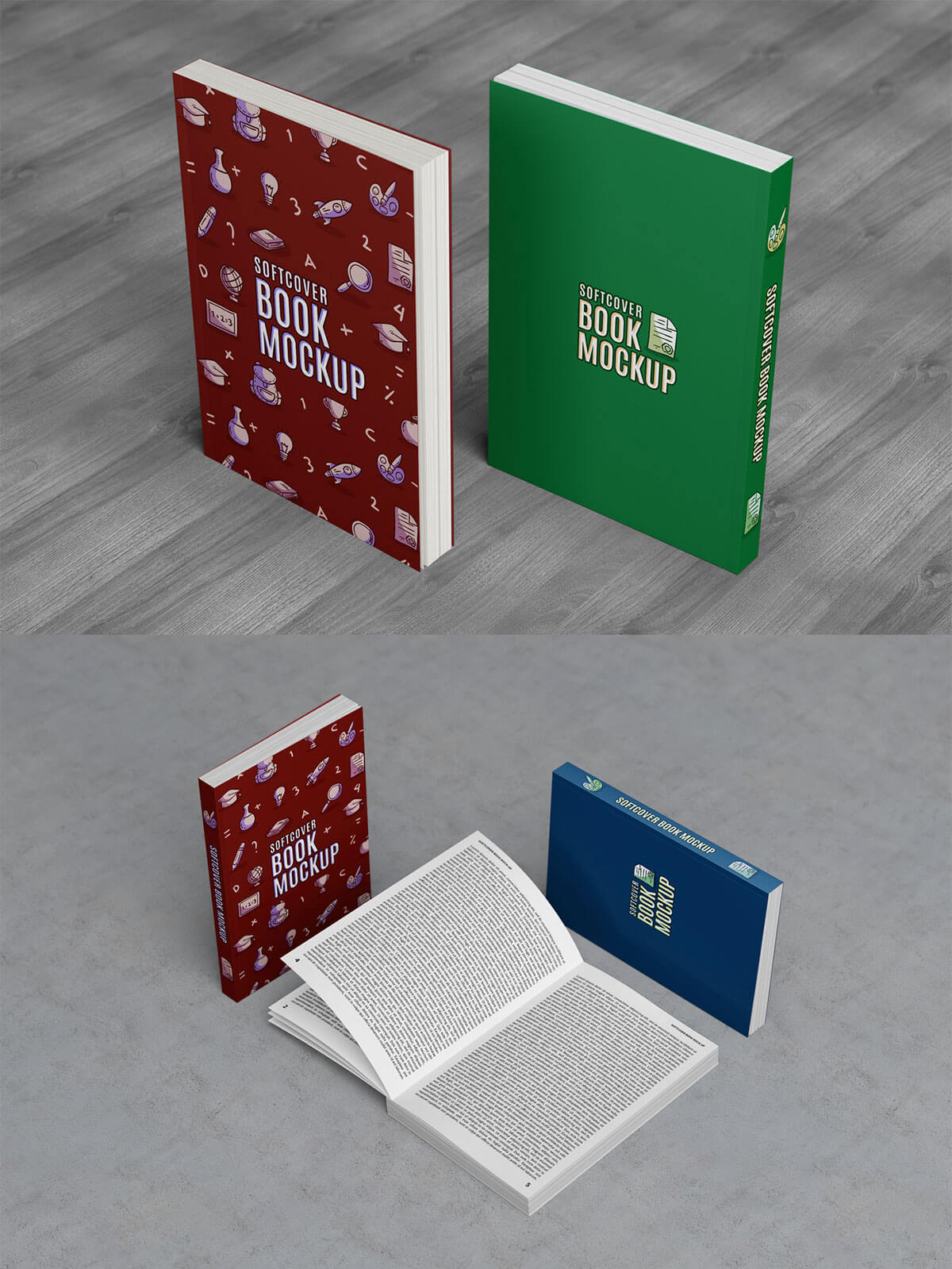 Free Softcover Book Mockup