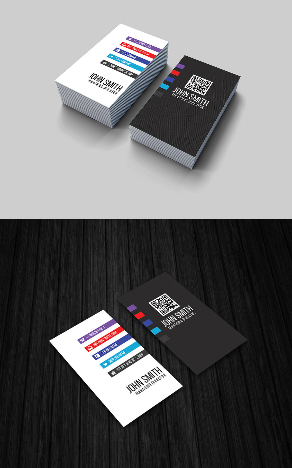 Free Vertical Business Card Template