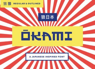 Okami Outline Free Display Font