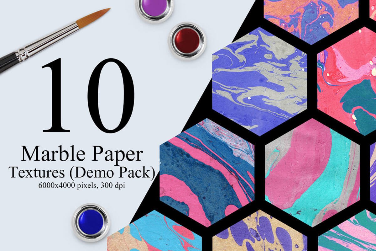 10 Free Marble Ink Paper Textures