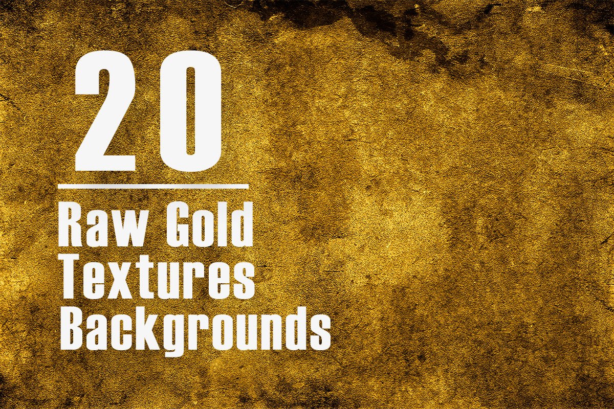 20 Raw Gold Textures Backgrounds