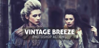 3 Free Vintage Breeze Photoshop Actions