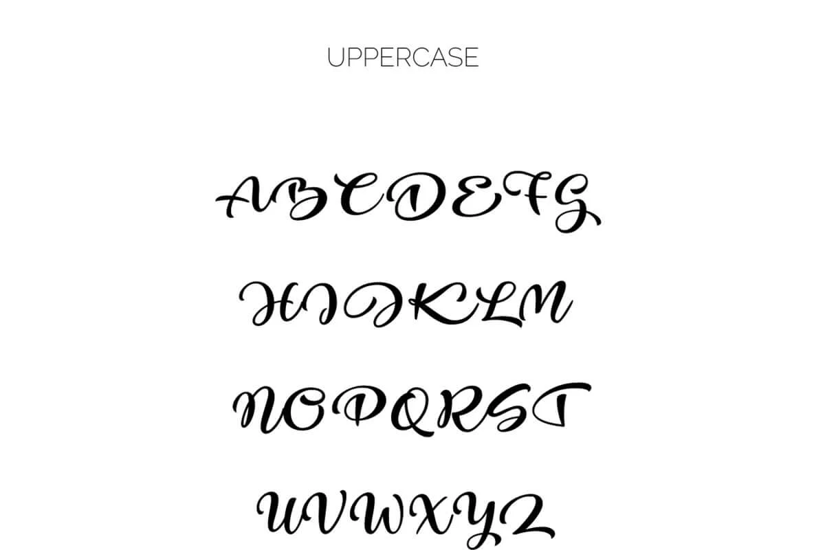 Just Be Script Handwritten Font Preview 3