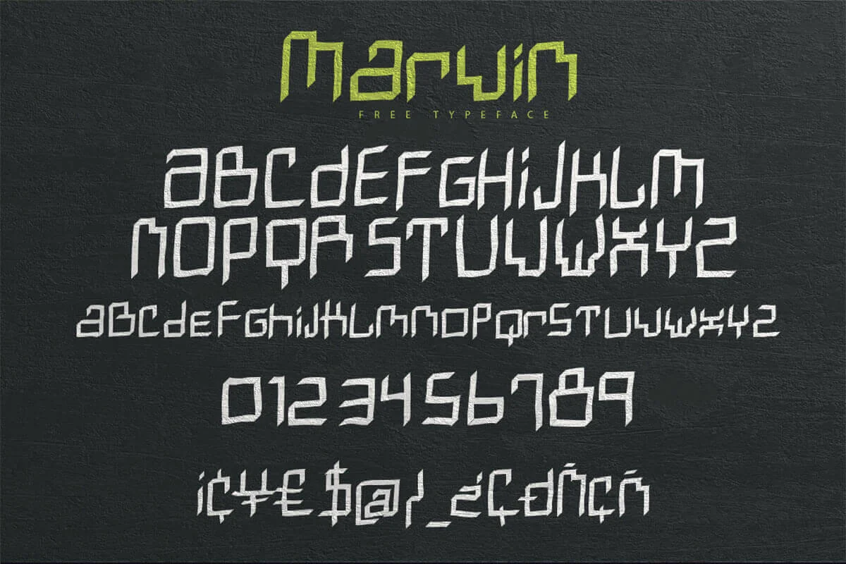 Marwin Display Font Preview 1