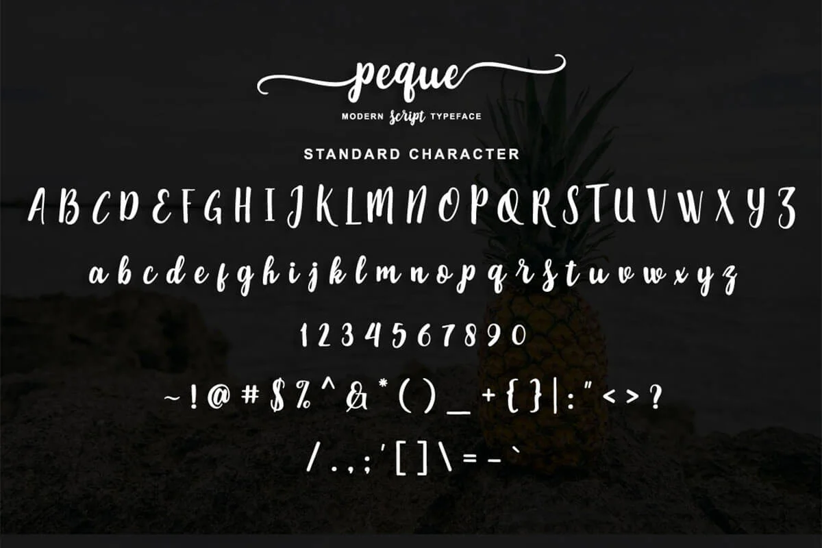 Peque Script Font Preview 2