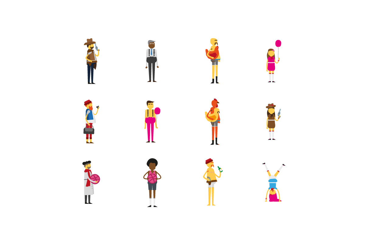 12 Free Vector Characters